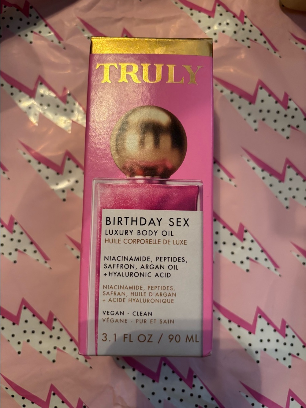 TRULY Birthday Sex Luxury Body Oil — Pink & Gold
